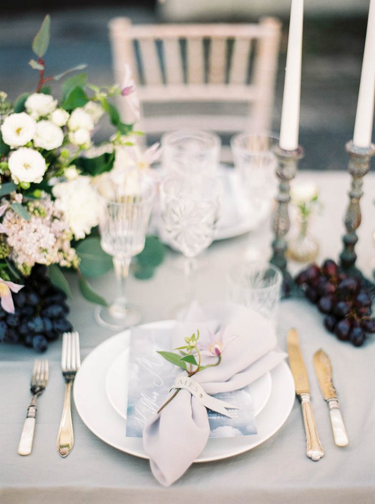Wedding tablescape details